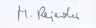 autograf Mariana Rejewskiego